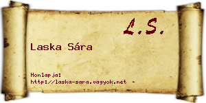 Laska Sára névjegykártya