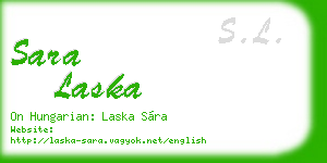 sara laska business card