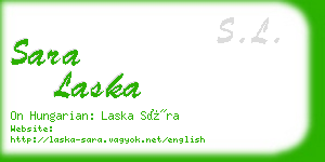 sara laska business card